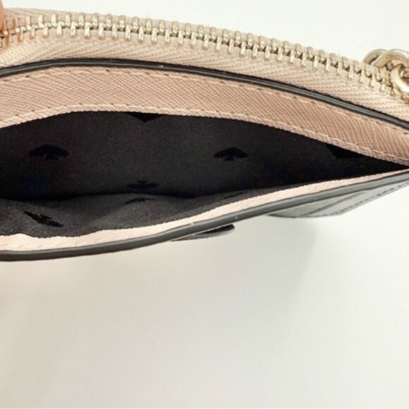 Kate Spade Medium L Zip Leather Card Holder Keychain EUC - Picture 6 of 6